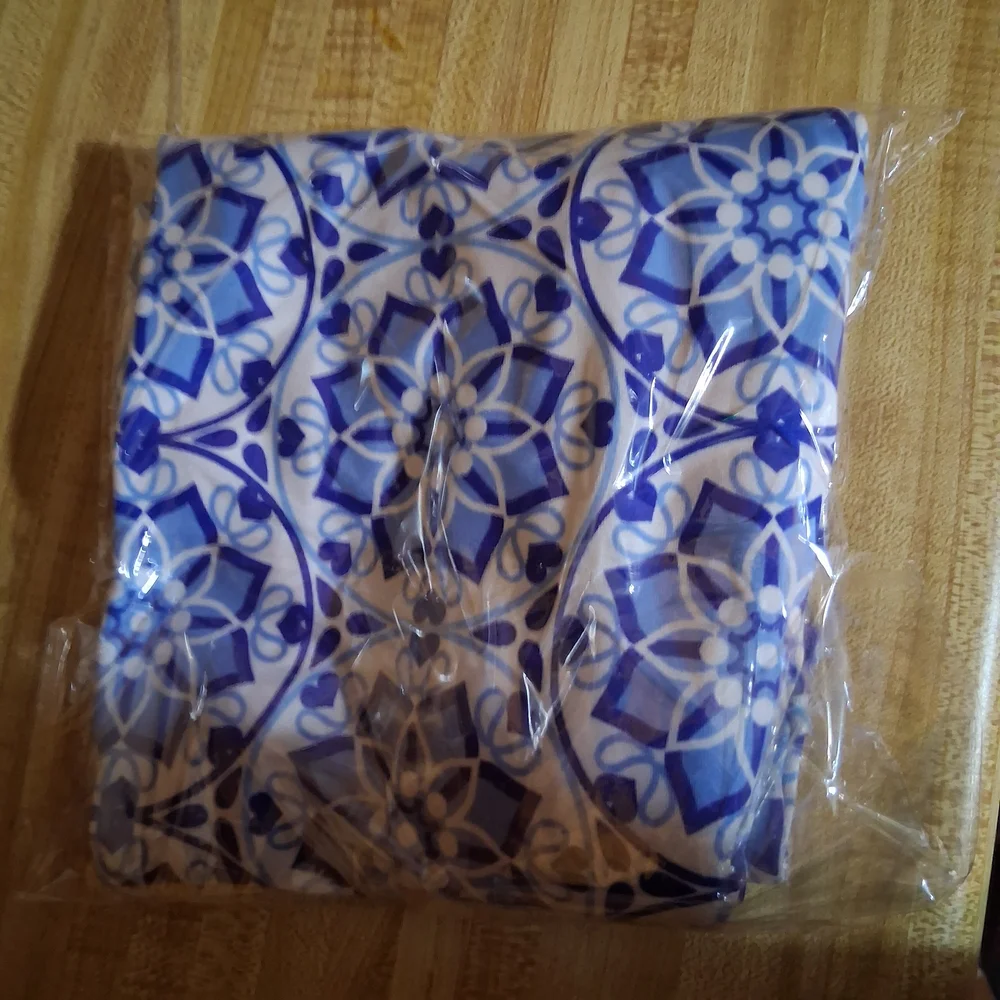 Bonnie Jean Girls Blue and White Patterned Sleeveless Dress Size 16